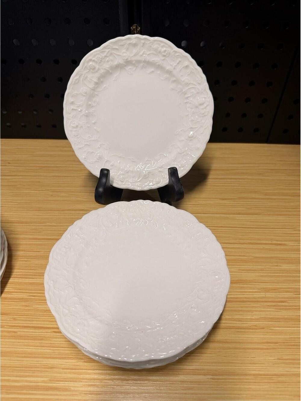 Vintage Lot Of 7 Steubenville Rose Point Bread & Butter Plates *